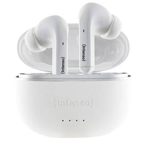 INTENSO T302A TRUE WIRELESS EARPHONE AURICOLARI BLUETOOTH CON CANCELLAZIONE DEL RUMORE WHITE
